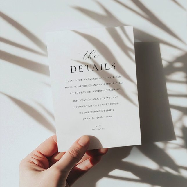 Skriptinformation om Modern Monogram Elegant Bröll Tilläggskort (Skapare uppladdad)