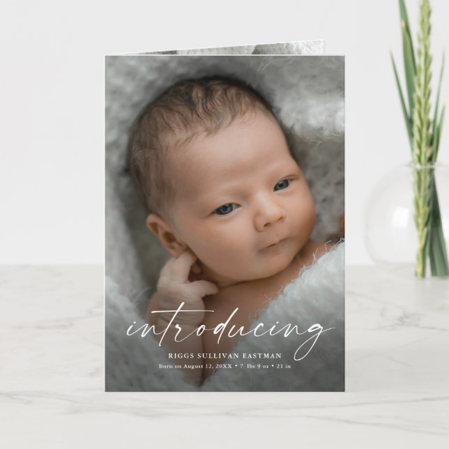 Skriptintroduktion av foto för Baby Tack Kort (Framsida)