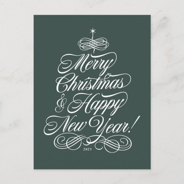 Skriptjulkort i Grönt Helg Vykort (Framsida)