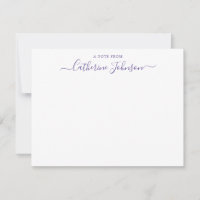 Skriptkalligrafi A Note from Lila Violet Plum