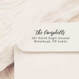 Skriptkalligrafi Namn & Elegant Adress Stämpel
