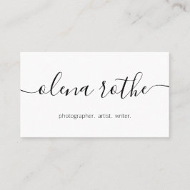 Skriptkalligrafi, Vit modern Professionell Buss Visitkort