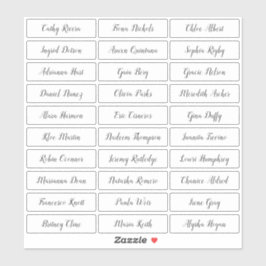 Skriptklistermärke för transparent snyggt gäst nam klistermärken