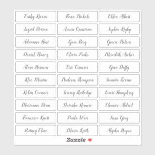 Skriptklistermärke för transparent snyggt gäst nam klistermärken
