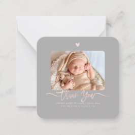 Skriptkort för babyvisningsprogrammet Tack DIY Fär Anteckningskort