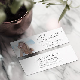 Skriptkort för enkel Elegant Photo Student Namn