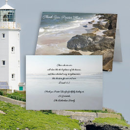 Skriptkort för Pastor Apprecition Jetty Sten Tack Kort