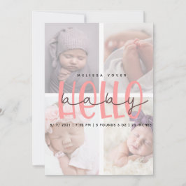 Skriptkort för rosa-alarmeringsflicka inbjudningar