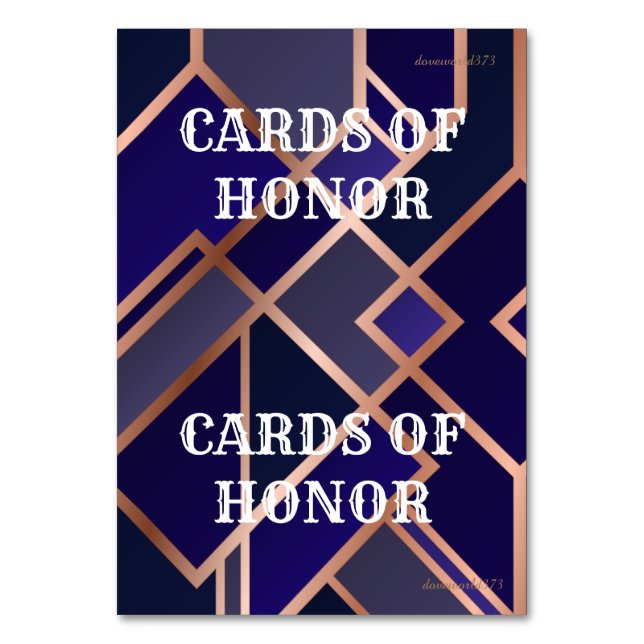 Skriptkort för spel bordsnummer (Framsidan)