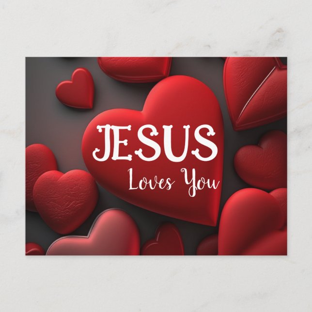 Skriptkort Hälsning Jesus Kärlek You 2 Vykort (Framsida)