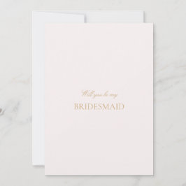Skriptkortet Guld & Rosa Bridesmaid Frieri kort