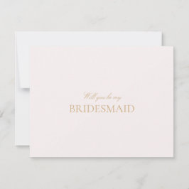 Skriptkortet Guld & Rosa Bridesmaid Frieri kort