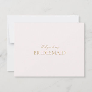 Skriptkortet Guld &  Rosa Bridesmaid Frieri kort