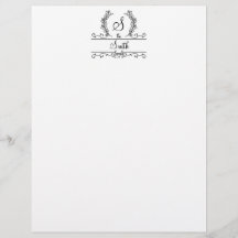 Skriptletterhead för Monogrammed Family Namn