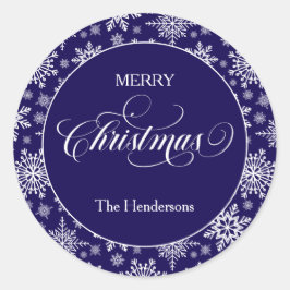 Skriptlig Anpassningsbar - blåmärke Runt Klistermärke