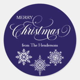 Skriptlig Anpassningsbar - blåmärke Runt Klistermärke