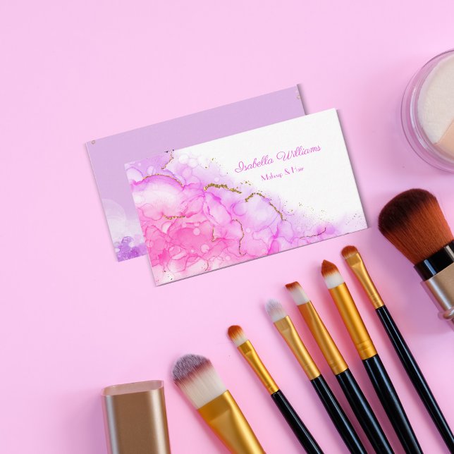 Skriptmakeriup för Alcohol Bläck Guld Glitter och  Visitkort (Skapare uppladdad)