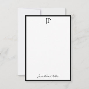 Skriptmall för elegant Monogram-calligrafi Anteckningskort