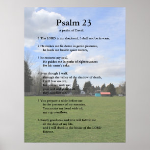 Skriptmall, Psalm 23 Poster