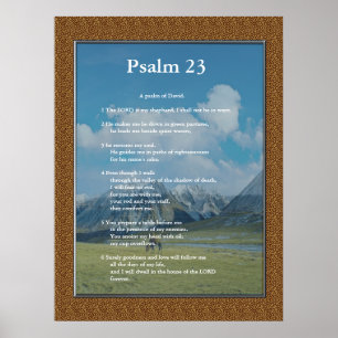 Skriptmall, Psalm 23 Poster