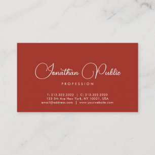 Skriptmallens moderna Elegant Professionell Namn Visitkort