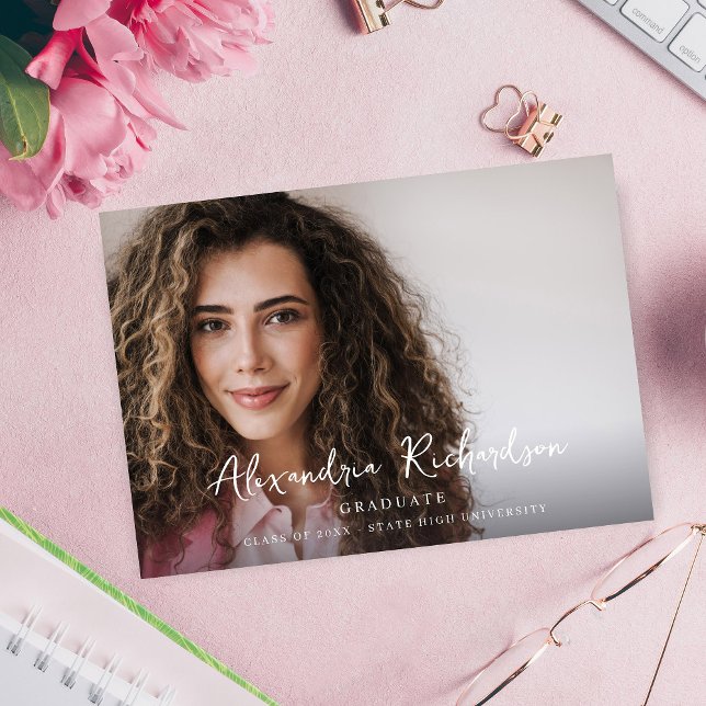 Skriptmeddelande Mod Namn Photo Studenten 2 Inbjudningar (Skapare uppladdad)