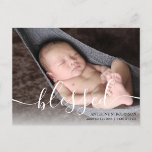 Skriptmeddelande om färgad foto från Baby Vykort