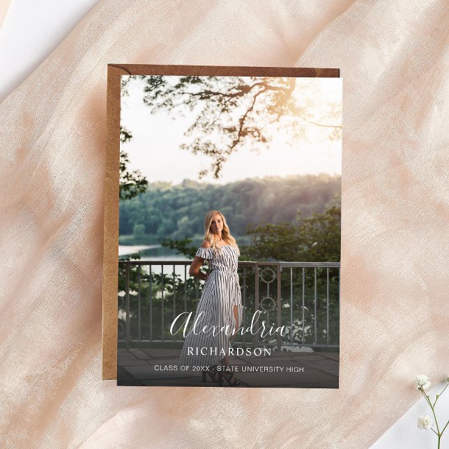 Skriptmeddelande om Mod Namn Ver Photo Studenten Inbjudningar (Skapare uppladdad)