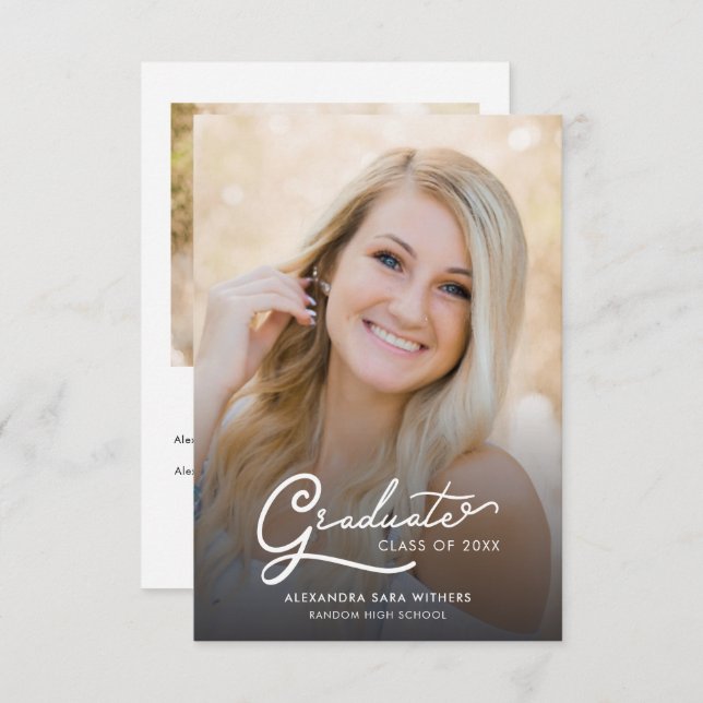 Skriptmeddelande om studenten 2025 Grad-foton (Fram/baksida)