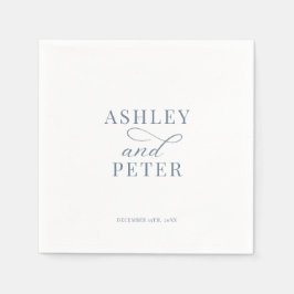 Skriptminimalistisk klassisk Bröllop Pappersservett