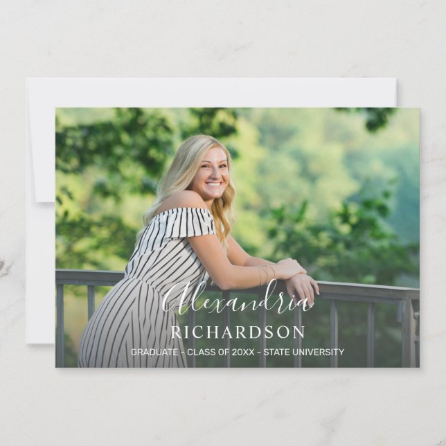 SkriptMod Namn Photo Studentfest Inbjudningar (Framsida)