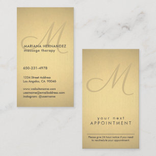 Skriptmonogram Black och Guld Faux Foil Lodrät Tidsbeställning Kort