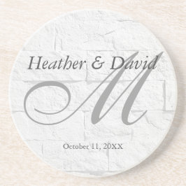 Skriptmonogram Bröllop Underlägg