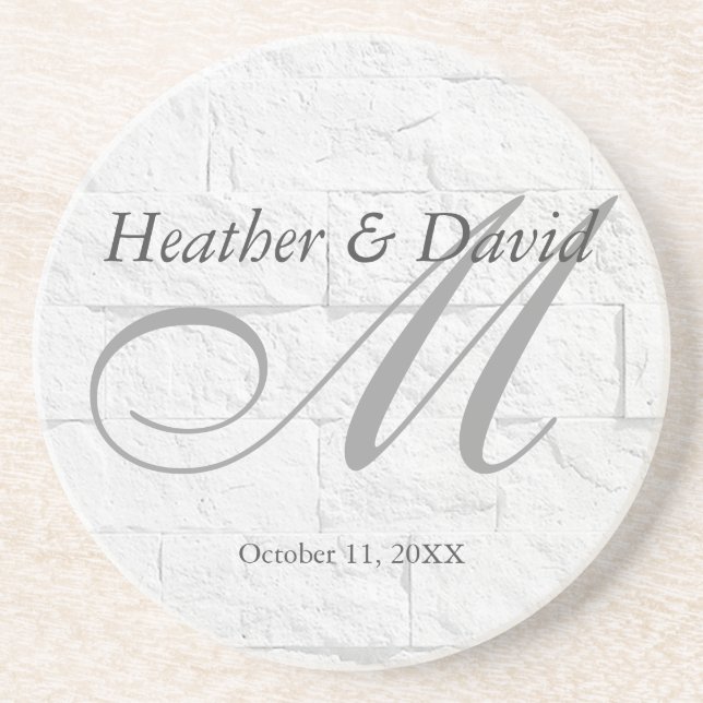 Skriptmonogram Bröllop Underlägg (Framsidan)