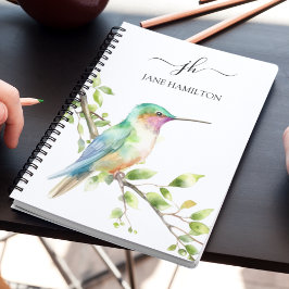 Skriptmonogram Kolibri Anteckningsbok