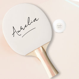 Skriptmonogram Modern minimalistisk kvinnlig kvinn Pingisracket