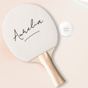 Skriptmonogram Modern minimalistisk kvinnlig kvinn Pingisracket