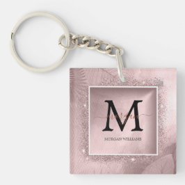 Skriptmonogrammet ro Guld Glitter