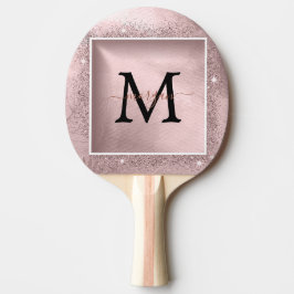 Skriptmonogrammet ro Guld Glitter Pingisracket