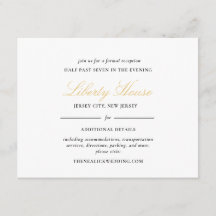 Skriptmottagning för svart och Guld Snöre Elegant