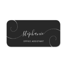 Skriptnamn för grått och vitt Elegant