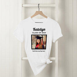 Skriptnamn Foto Klass 2026 Vit T Shirt