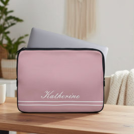 Skriptnamn minimalistisk dammig rosa laptop fodral
