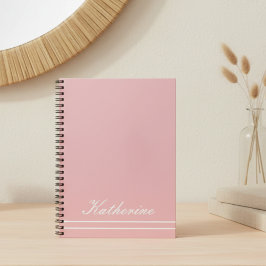 Skriptnamn Minimalistisk Rosa Anteckningsbok