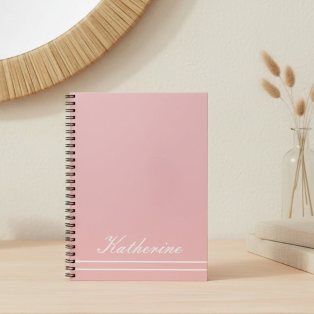 Skriptnamn Minimalistisk Rosa Anteckningsbok (Skapare uppladdad)