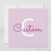 Skriptnamn & Monogram | Magenta & Ljuslila