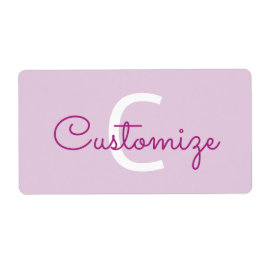 Skriptnamn & Monogram | Magenta & Ljuslila Fraktsedel