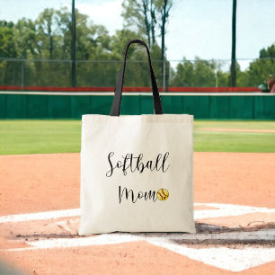 Skriptnummer för Softball Mamma Anpassningsbar Tygkasse