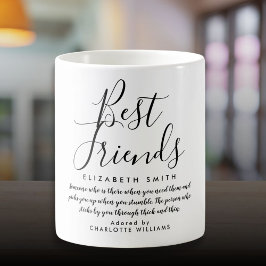 Skriptoffert för bästa vänner - modern Elegant Kaffemugg