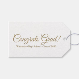 Skriptordsklass för gratulerar grad guld anpassnin presentetikett